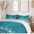 thumbnail image 6 of Ambesonne Mandala Duvet Cover Sets, Eastern Culture Ornament, 2-Queen, Petrol Blue Off White, 6 of 7