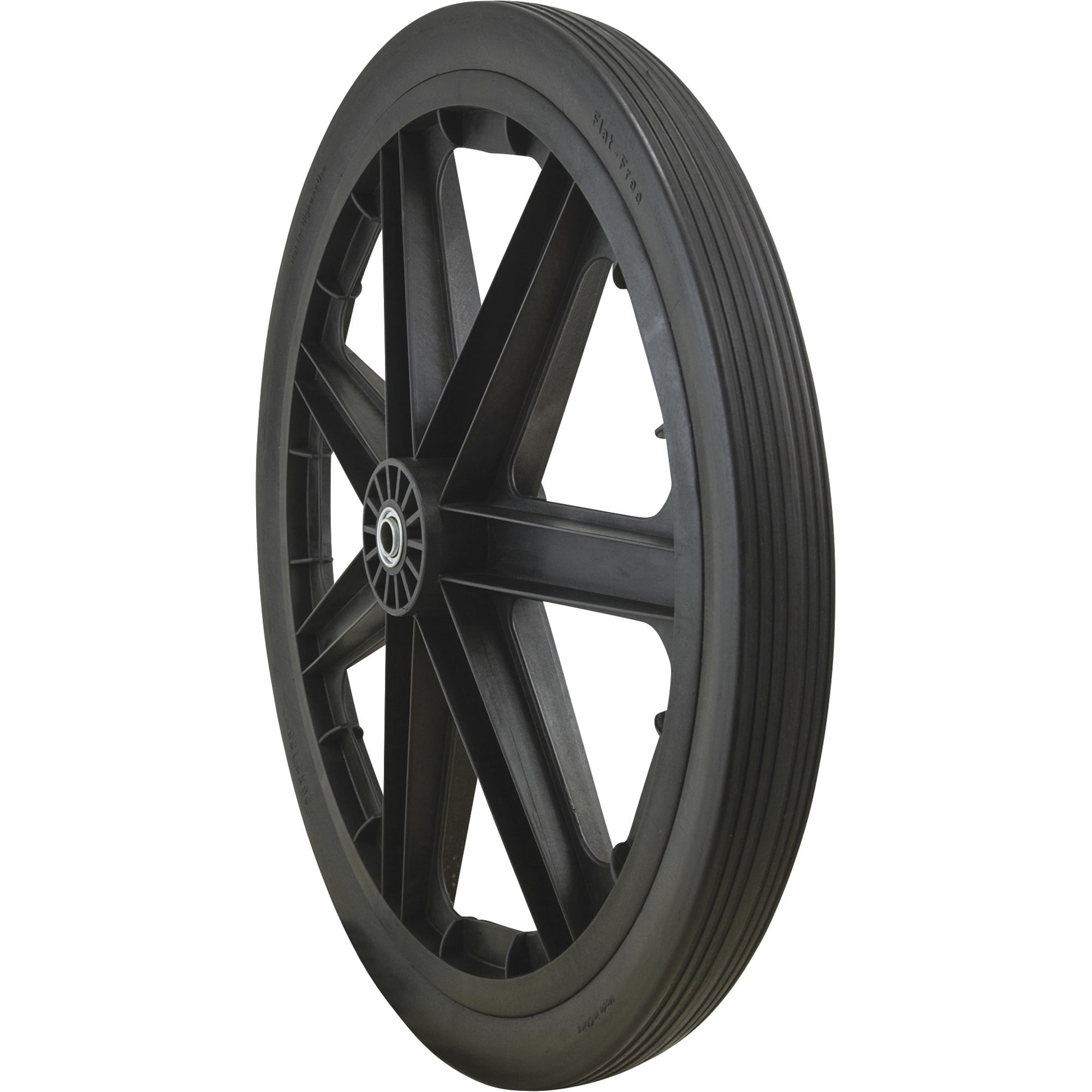 Marathon Tires Flat-Free Tire on Plastic Spoke Rim, 3/4in. Bore, 26 x 2.125in.
