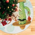 thumbnail image 5 of FMSHPON Watercolor Mexico Cactus Beard Xmas Christmas Tree Skirt Stand Mat for Holiday Party Decoration Indoor Outdoor 36 inches, 5 of 6