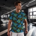 thumbnail image 3 of Wukai Play Game Print Men's Short-Sleeved Mesh T-Shirt,Quick-Dry Short Sleeve Workout T-Shirt-4X-Large, 3 of 8
