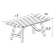 thumbnail image 4 of Grain Wood Furniture Cascais 72" Rectangular Table with Farmhouse Base in Black Oak Top and Base, 4 of 5