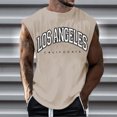 thumbnail image 4 of Ierhent Men Tank Top Men's Workout Tank Tops Sleeveless Gym Shirts Bodybuilding Fitness Muscle Tee Shirts(Khaki,L), 4 of 4