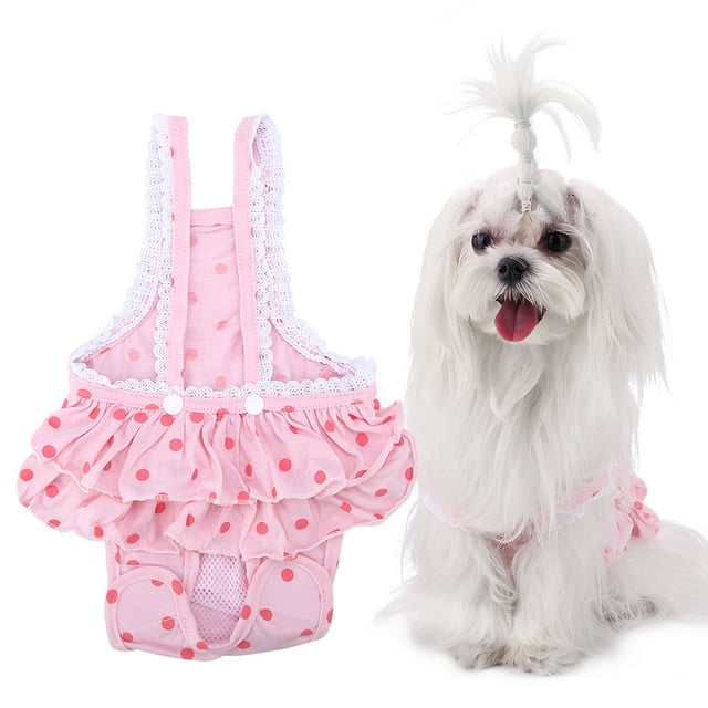Bragas sanitarias de algodón para perros mono de pantalones fisiológicos con tirantes para cachorros de perros y niñas ANGGREK Otros