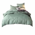 thumbnail image 1 of Maplenight Premium 3-Piece Full Bedding Set, Sheet Set, Cooling Bed Sheets for Hot Sleepers - Soft Polyester, Stylish Two-Sided Design, Machine Washable Green, 1 of 6