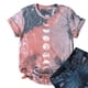 thumbnail image 5 of Blusa Informal Elegante Para Mujer, Camiseta Divertida Y Bonita de Manga Corta Con Teñido Anudado, Regalo Odeerbi ODB163128, 5 of 6