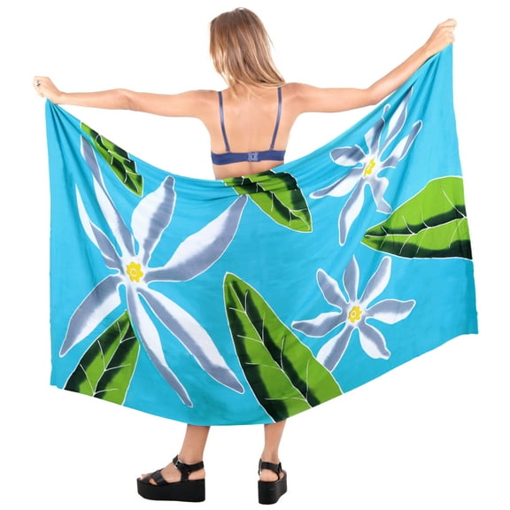 HAPPY BAY Women's Beachwear Summer Beach Wrap Bikini Wraps Swimwear Swim Cover up Skirt Bathing suit Swimsuit Sarong Coverups for Women One Size Turquoise, Floral