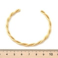 thumbnail image 5 of 5pc Ion Plating(IP) 304 Stainless Steel Twisted Rope Cuff Bangles Real 18K Gold Plated Inner Diameter: 1-7/8 inch(4.8cm)x2-1/4 inch(5.75cm), 5 of 6