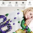 thumbnail image 3 of Orinice Mardi Gras Warm Lightweight Blanket Soft Fleece Throw Blanket All Seasons Excellent Hand Feel Sofa Decor Cow Gifts Plush Blankets 60x80in, 3 of 6