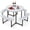 White, variant on Biotree 62-Inch Round Picnic Table Bench Set with 4 Benches and Umbrella Hole for Patio Lawn, White