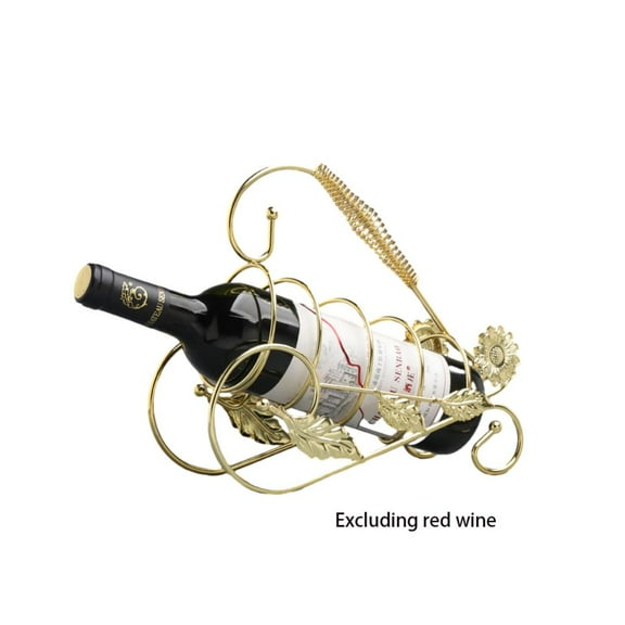 Godderr Iron Wine Rack Ornament Hanging Cup Holder Wine Cabinet Ornament Decoration 9x10x4in