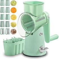 Snmubt 5 in 1 Rotary Cheese Grater, 2025 New Cheese Grater, Cheese Grater Hand Crank, Handle Rotary Cheese Grater, Vegetable Slicer, Potatoes Slicer, 5 in 1 Cheese Grater 5 Blades