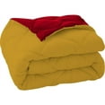 thumbnail image 7 of D.N.G. BEDDINGS 3 Piece Luxury Reversible Diamond Pattern Comforter Set Premium Super Soft, All Season 800 TC, 100% Egyptian Cotton King/California King Size Gold/Red Solid Color, 7 of 7