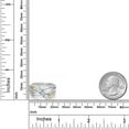 thumbnail image 6 of Gem Stone King 925 Silver and 10K Yellow Gold Sky Blue Aquamarine and Lab Grown Diamond Engagement Ring for Women | 0.92 Cttw | Round 4MM | March Birthstone | Size 6, 6 of 6
