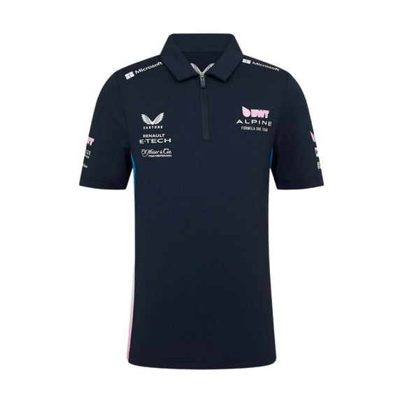 Alpine Racing F1 2025 Kids Team Polo Shirt- Navy