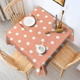 thumbnail image 3 of Christmas Square Tablecloth 42x42 Inch – Waterproof Polyester Printed Table Cover, Wrinkle Resistant & Washable for Kitchen Dining Picnic Party Decor, Single-v4-15, White, 3 of 6