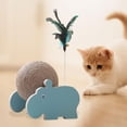 thumbnail image 4 of Pelota rascadora para gatos, duradera y resistente al desgaste, hecha de cuerda de sisal, que protege los muebles. Hipopótamo, 4 of 7