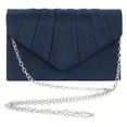 thumbnail image 1 of Bolso de mano para mujer, tipo clutch, tipo bandolera, para cenas, fiestas de noche y bodas (azul marino), 1 of 6