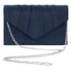 thumbnail image 1 of Bolso de mano tipo clutch para mujer, ideal para cenas, fiestas y bodas (Azul marino), 1 of 8
