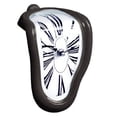 thumbnail image 1 of Melting Clock Retro Decorative Electroplated Metal Paint Desk Table Clock, Sturdy Movement, Housewarming Present for Relatives, Best for Office, Plastic, 1 of 8