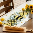 thumbnail image 3 of Placemats Set of 4, Bee Love Heart Place Mats Daisy Floral Eucalyptus Leaves Tablemats Washable Placemat Table Decoration for Kitchen Table Dinner Party Home Decor Indoor Outdoor 13x19 Inch, 3 of 9