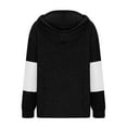 thumbnail image 5 of cfhntfmh Fall Jackets for Women Long Sleeve Color Block Drawstring Hoodies Coats Fashion Zip up Knitted Outwear, 5 of 6