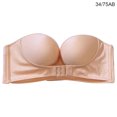 thumbnail image 1 of Sujetador sin tirantes, invisible, antideslizante, sexy, con hebilla frontal, ropa interior para vestido de novia, fiesta, beige, 34 / 75AB Inevent AP001296-10, 1 of 7