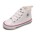 thumbnail image 5 of Zapatos de lona de alta calidad para niños, estilo informal para primavera y otoño, zapatillas blancas para bebés, calzado de tela cómodo, 5 of 5