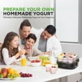 thumbnail image 2 of NutriChef Temperature Control 9 Cups Greek Yogurt Maker, 45 Ounces, Black, 2 of 7