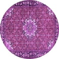 thumbnail image 1 of Ahgly Company Indoor Round Persian Purple Traditional Area Rugs, 6' Round, 1 of 4