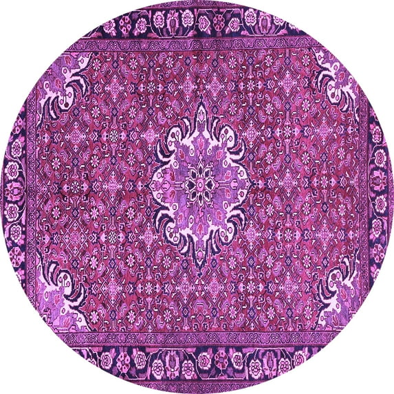 Ahgly Company Indoor Round Persian Purple Traditional Area Rugs, 6' Round