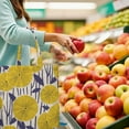 thumbnail image 6 of Sunflower and Daisy Foldable Grocery Bag - Eco-Friendly & Durable Shopping Tote with Floral Print, 6 of 6