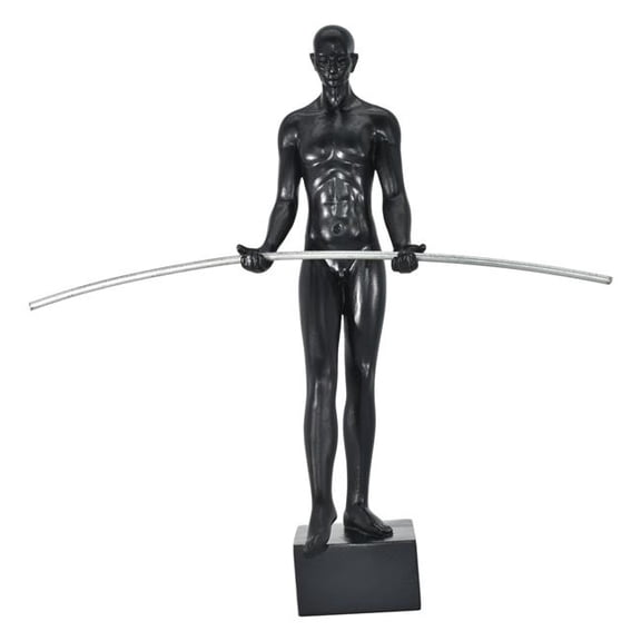Adam & Friends Home Decor Tight-Rope Walker Black Base Sculpture | 1-Piece | Black