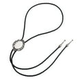 thumbnail image 1 of KLKCMS Cravate Bolo Western Vintage Fait Main Forme Ronde Blanche, 1 of 8