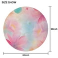 thumbnail image 6 of Pastel Floral Watercolor Pattern Round Tablecloth 60"x60",Wrinkle Wipeable Table Cloth for Kitchen Dining Room Picnic Patio Party, 6 of 6