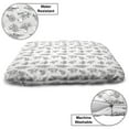 thumbnail image 3 of Floral Pet Bed, Detailed Realistically Drawn Flowers and Leaves in Repetitive Design, Resistant Pad for Dogs and Cats Cushion with Removable Cover, 24" x 39", White and Charcoal Grey, by Ambesonne, 3 of 4