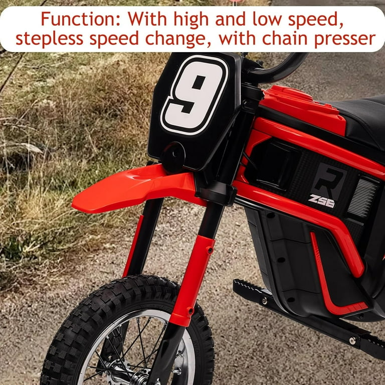 EastVita 12V Electric Dirt Bike, Kids Ride on Racing Electric
