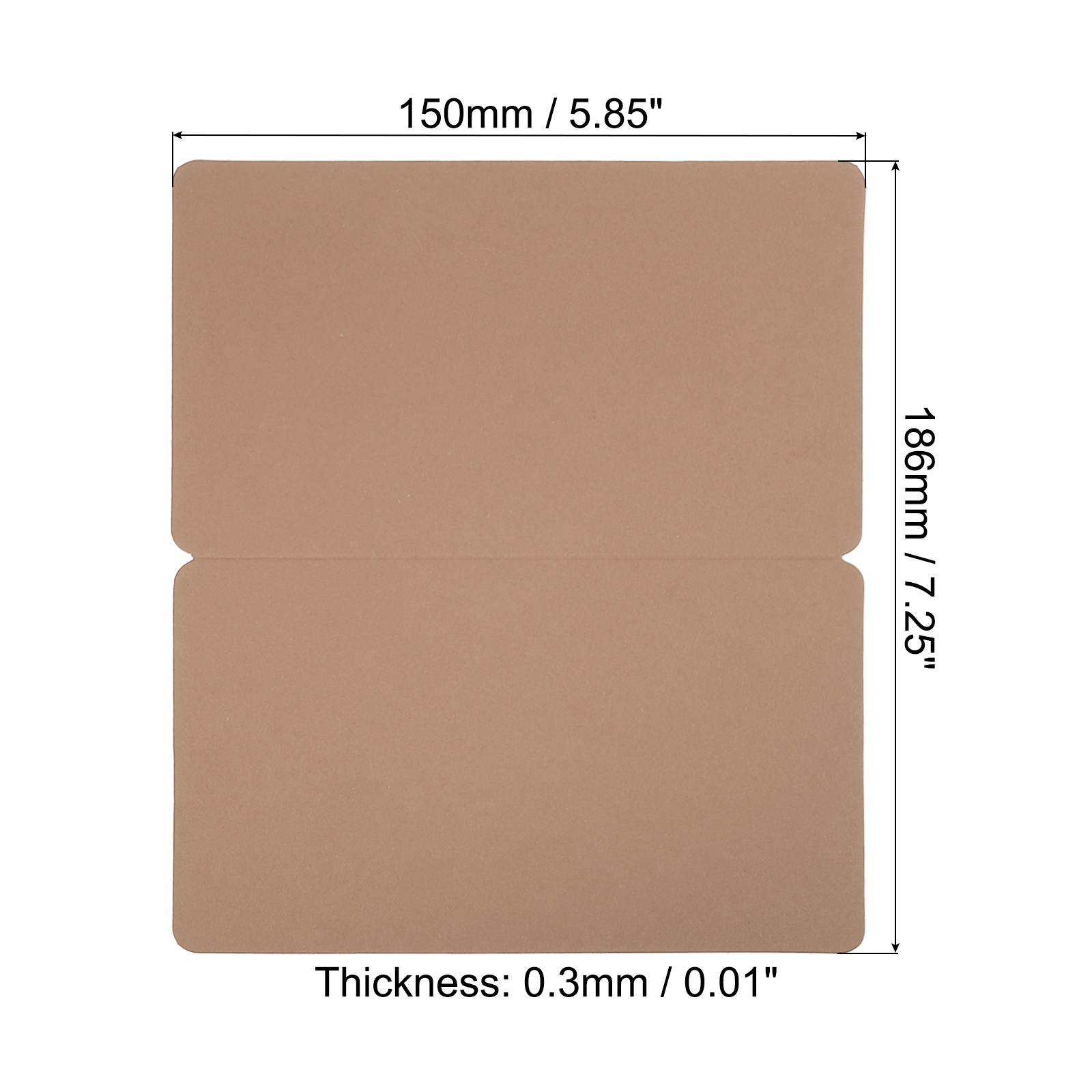 Uxcell Blank Greeting Cards,100pack Favor Decor Foldable Blank Card ,Brown Card Paper
