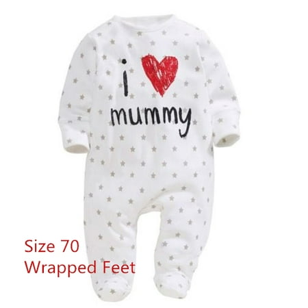 

Baby Autumn Playsuit Toddler Wave Dot/Stripes Letter Print Long-Sleeves Romper