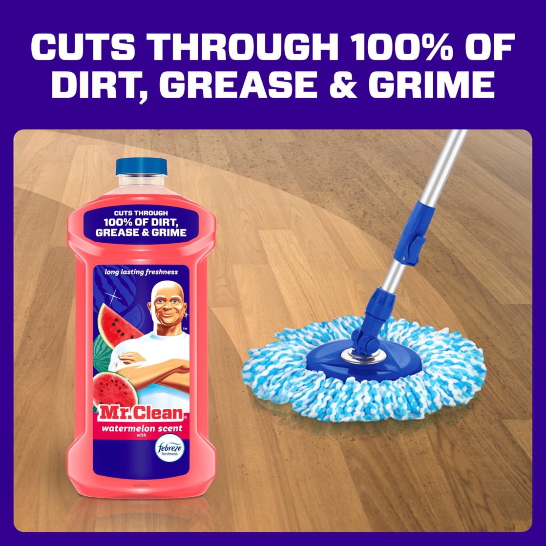(4 pack) Mr. Clean All Purpose Cleaner, Cleaning Liquid, Watermelon, 41 fl oz