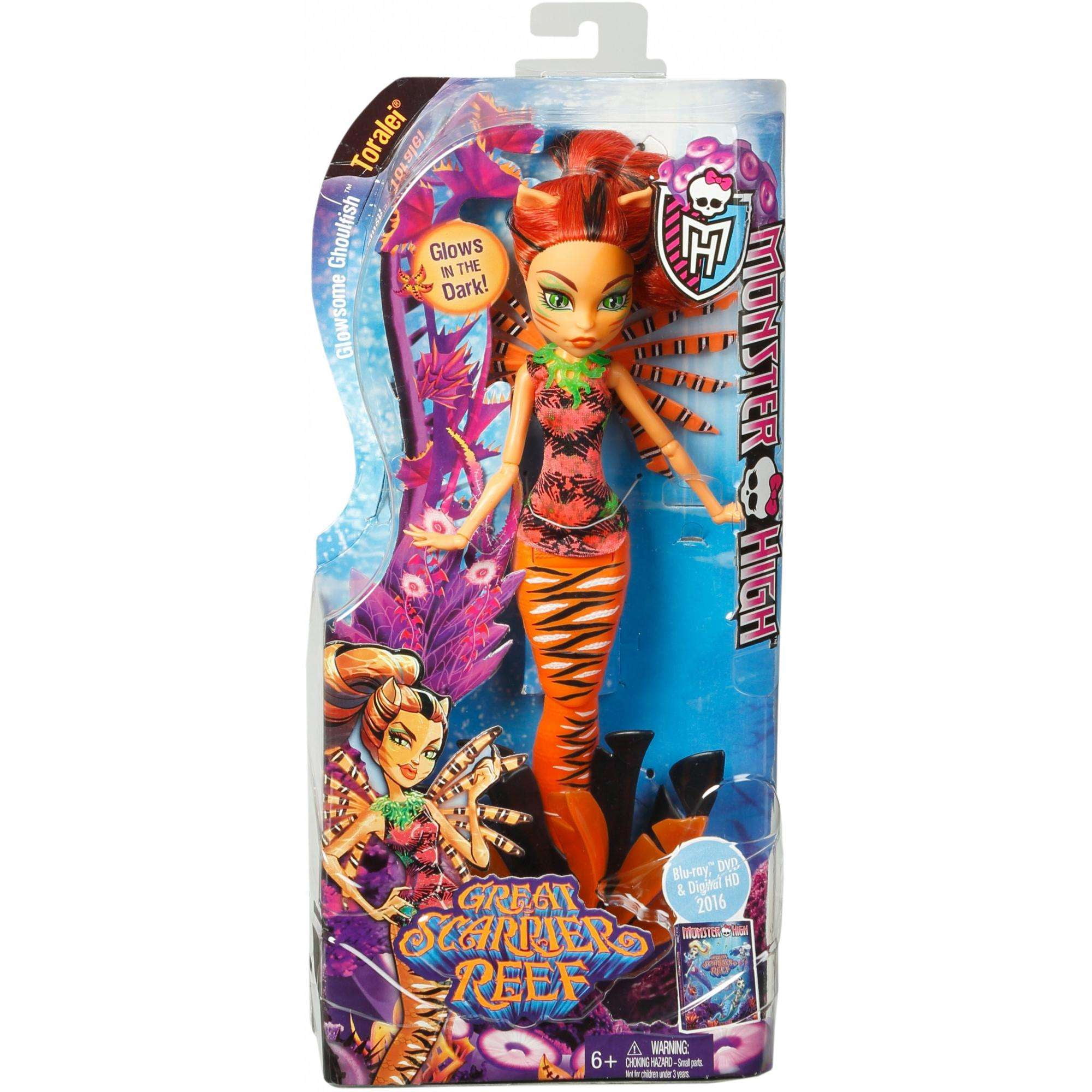 Monster High Great Scarrier Reef Glowsome Ghoulfish Toralei Doll