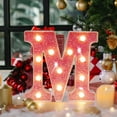 thumbnail image 4 of LED Letter Light Glitter Alphabet Sign with Hanging Hole Night Light Party Wedding Home Decoration LED Light, 4 of 7