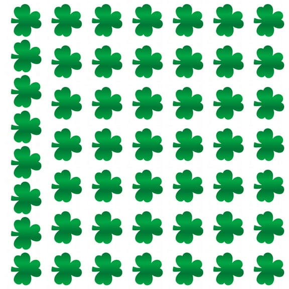 AOOOWER Pack of 50 Patricks Day Shamrock Sticker Luck Plant Decal Paper Texture Home Scrapbooks Sticker for Crafting