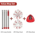 thumbnail image 6 of Spin Mop Replacement Head, Base, Handle Compatible with Ocedar Mop Set EasyWring 1-Tank Microfiber Spin Mop, 2 Refills Replacement Heads, 30-58in Handle and 1 Base Combo Set, 6 of 7