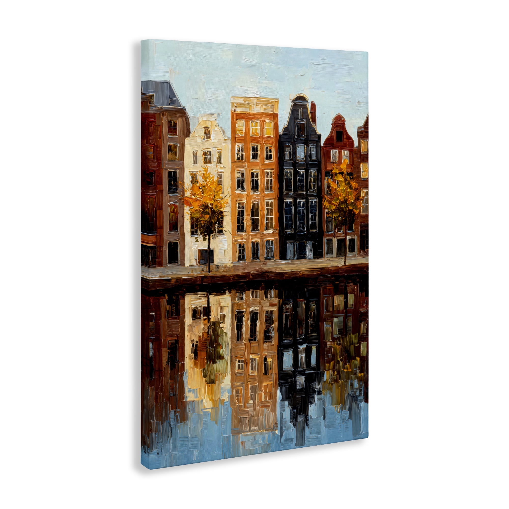 Stupell Industries City Reflection over Canal Canvas Wall Art, design by Petal Prints Design