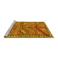 thumbnail image 2 of Ahgly Company Machine Washable Indoor Square Animal Yellow Traditional Area Rugs, 4' Square, 2 of 4