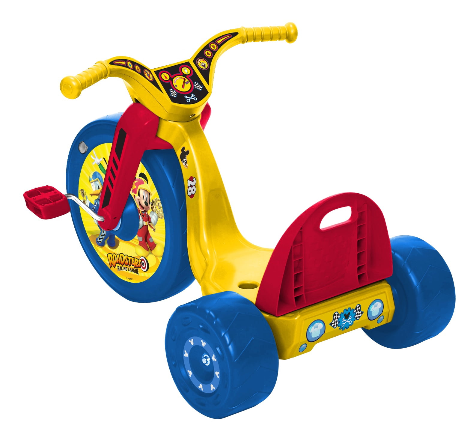 Fly Wheels Mickey Mouse Tricycle with 15 inch Front Wheel with Light Child Age 3 to 7 Years