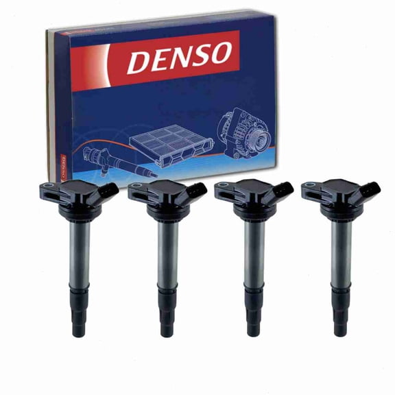 4 pc DENSO Direct Ignition Coils compatible with Toyota Corolla 1.8L L4 2009-2019