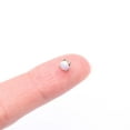 thumbnail image 3 of 14 Karat Gold Prong Set Fire Opal Dermal Anchor Top, 3 of 5