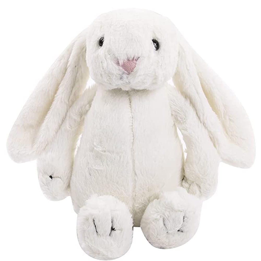 Kellytoy Bunny Rabbit Gray Long Crinkle Ears Rattle Stuffed Easter Plush 16" Toy for sale online 
