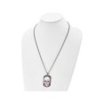 thumbnail image 3 of Mens Stainless Steel Brown Plated Skull Dog Tag Pendant Necklace with Chain for Men, 3 of 5